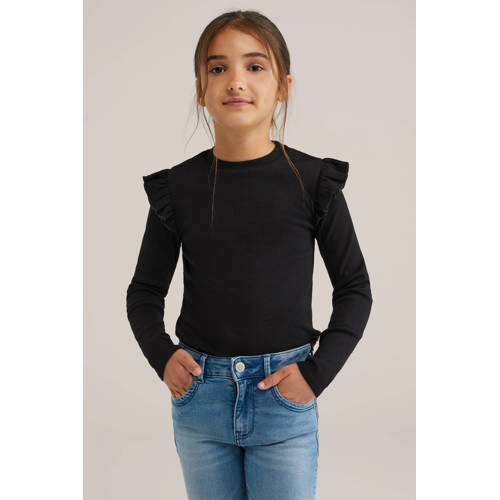 WE Fashion longsleeve - set van 2 zwart/wit afbeelding