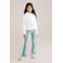 WE Fashion fluwelen flared broek grijsblauw