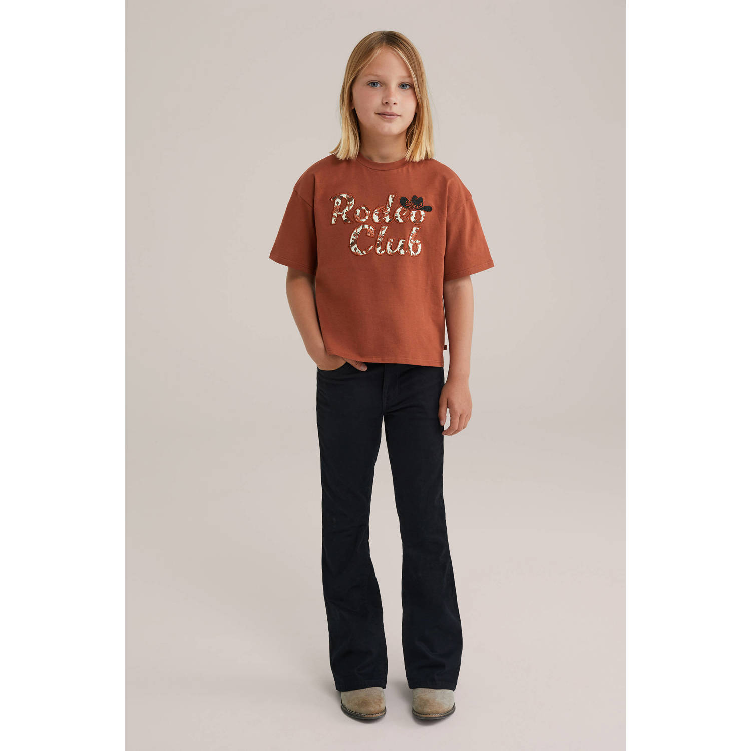 WE Fashion T-shirt bruin