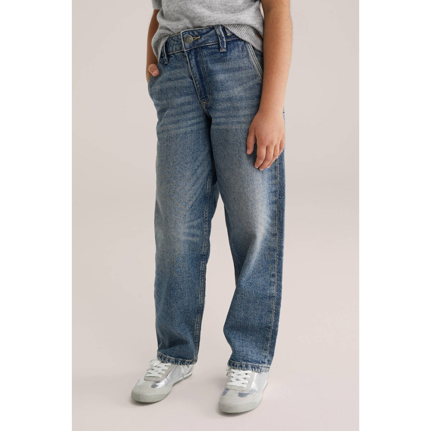 WE Fashion loose fit jeans medium blue denim