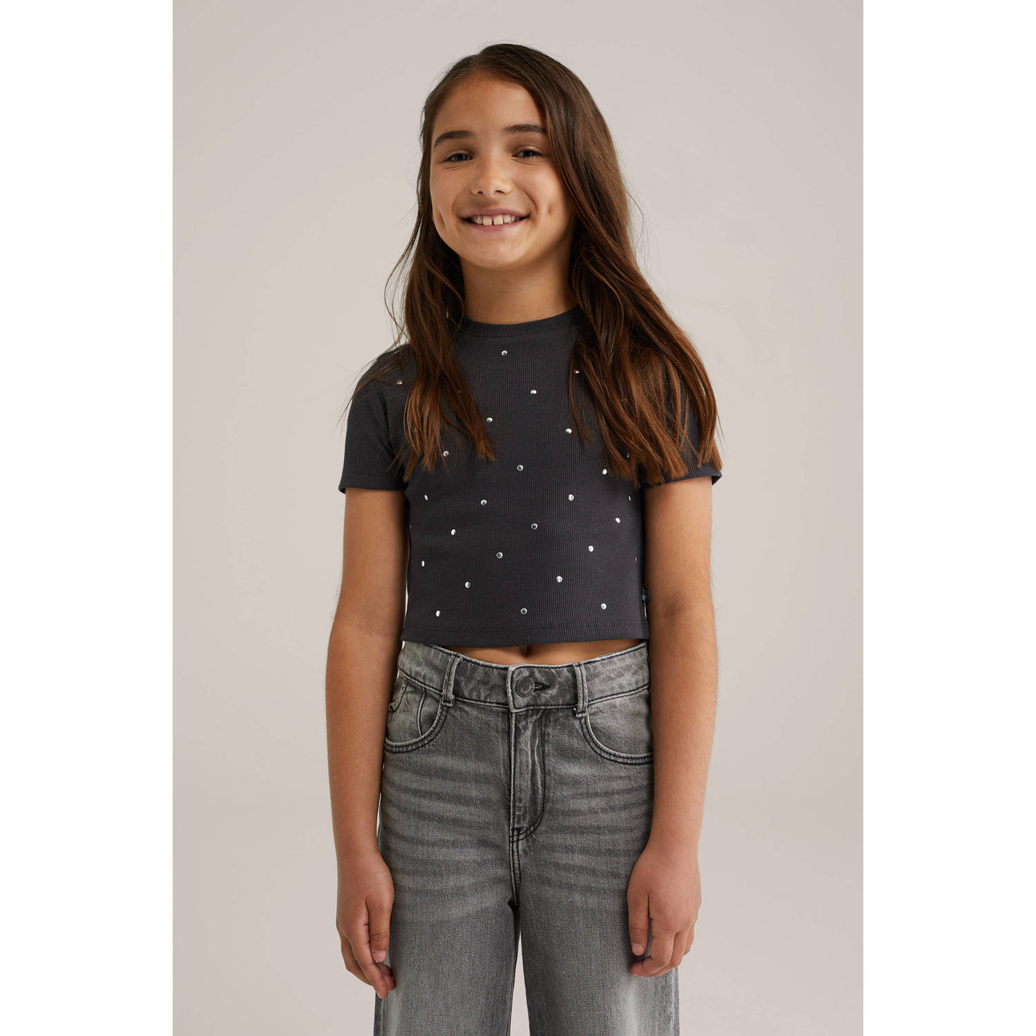 WE Fashion T-shirt antraciet