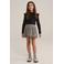 WE Fashion longsleeve zwart rib gebreid