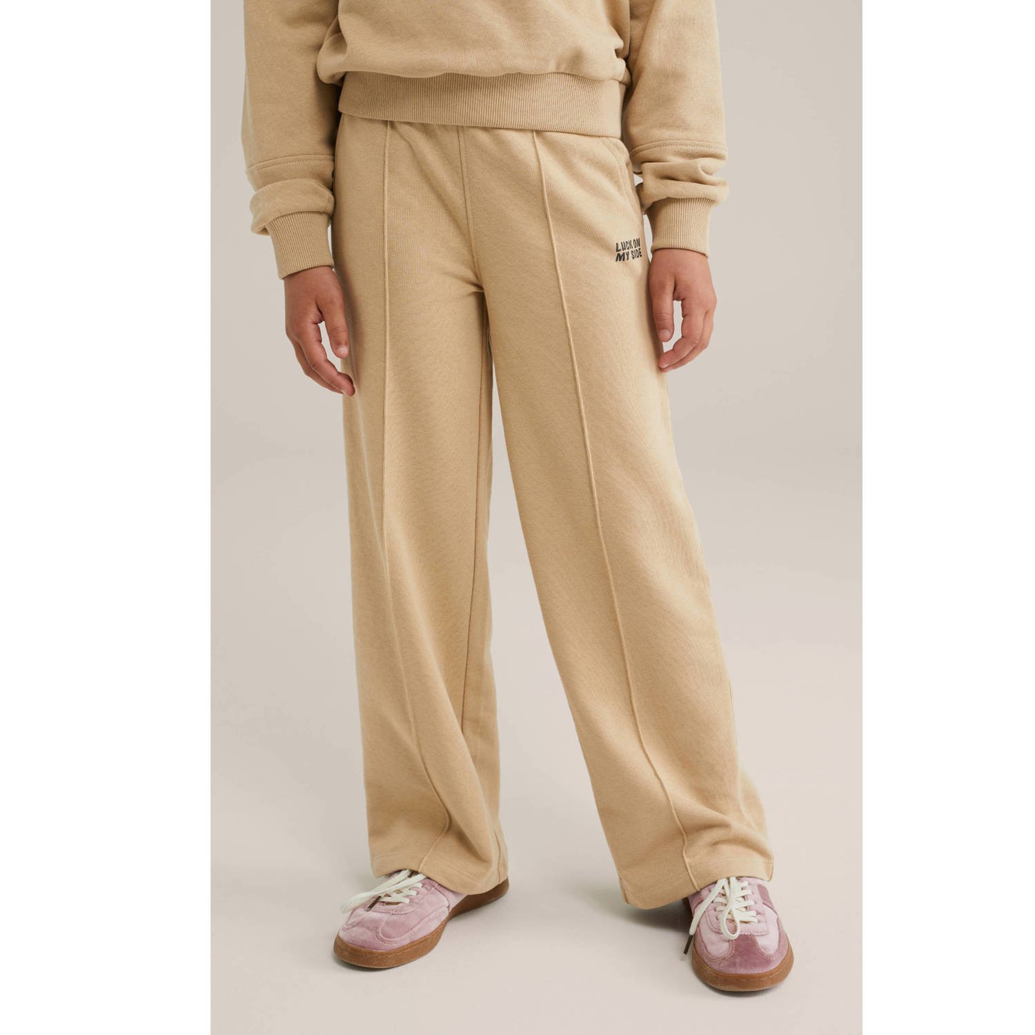 WE Fashion loose casual broek beige