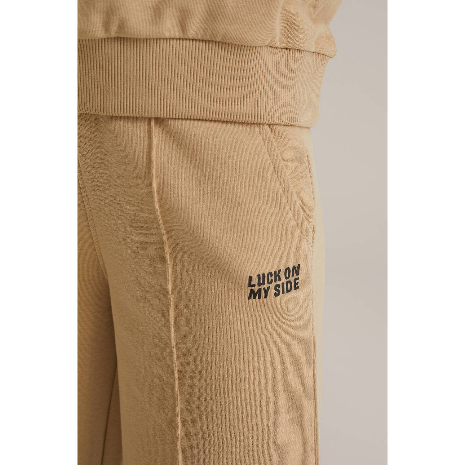 WE Fashion loose casual broek beige