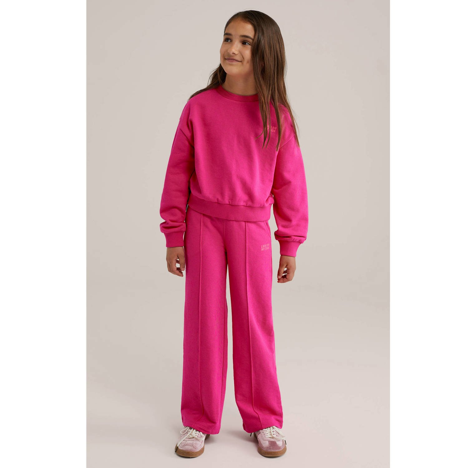 WE Fashion loose casual broek roze