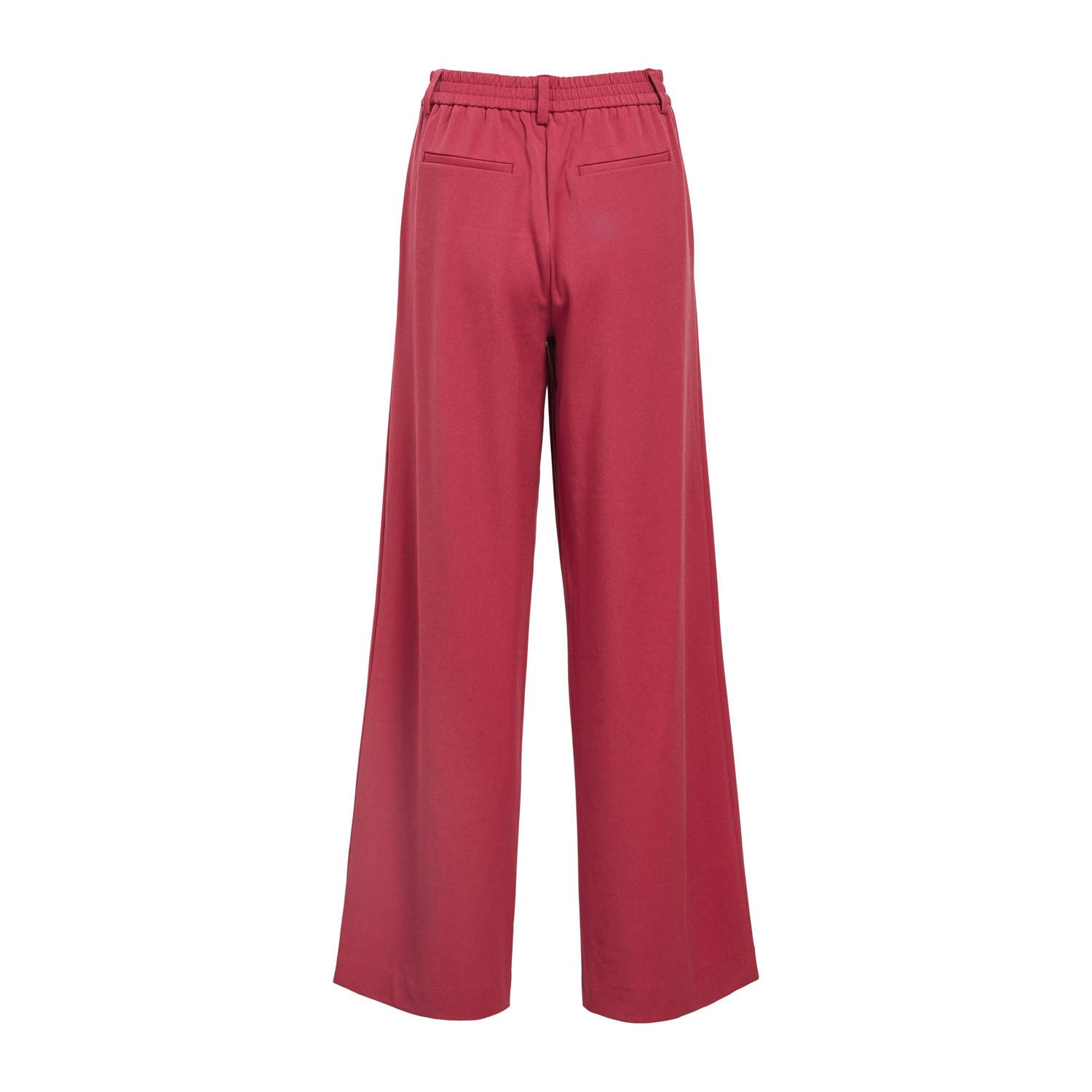 OBJECT wide leg regular waist pantalon rood