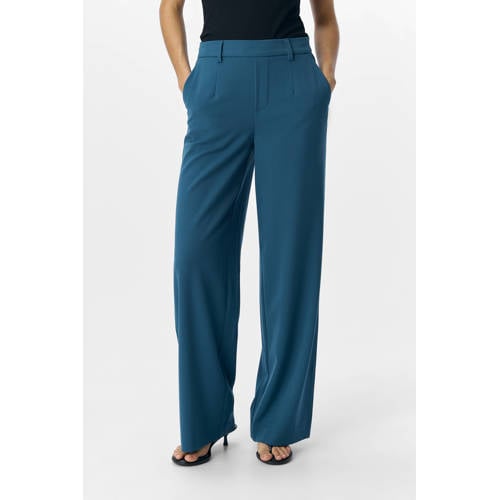 OBJECT OBJLISA wide leg regular waist pantalon turquoise afbeelding