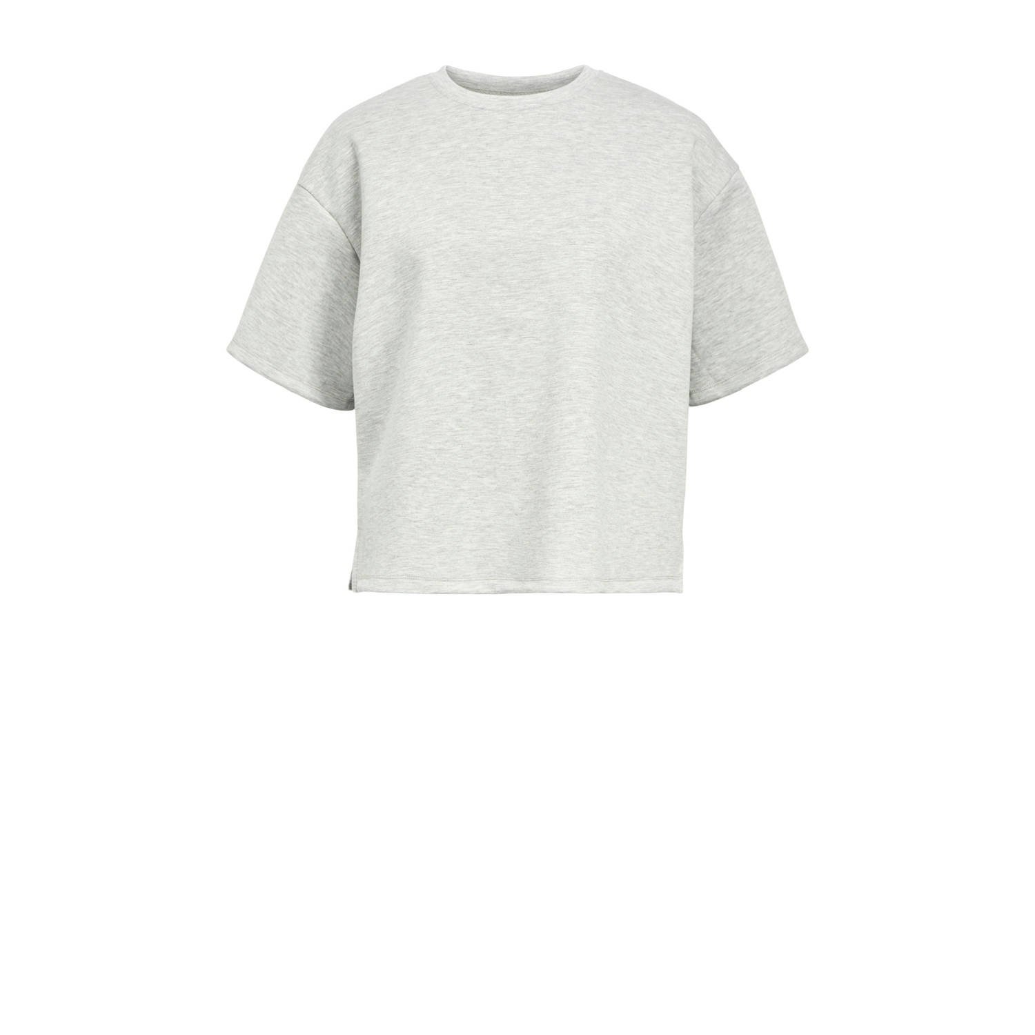 OBJECT top grijs melange