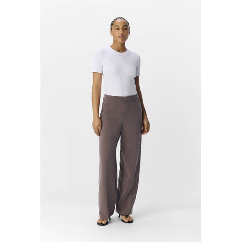 OBJECT wide leg high waist palazzo broek afbeelding