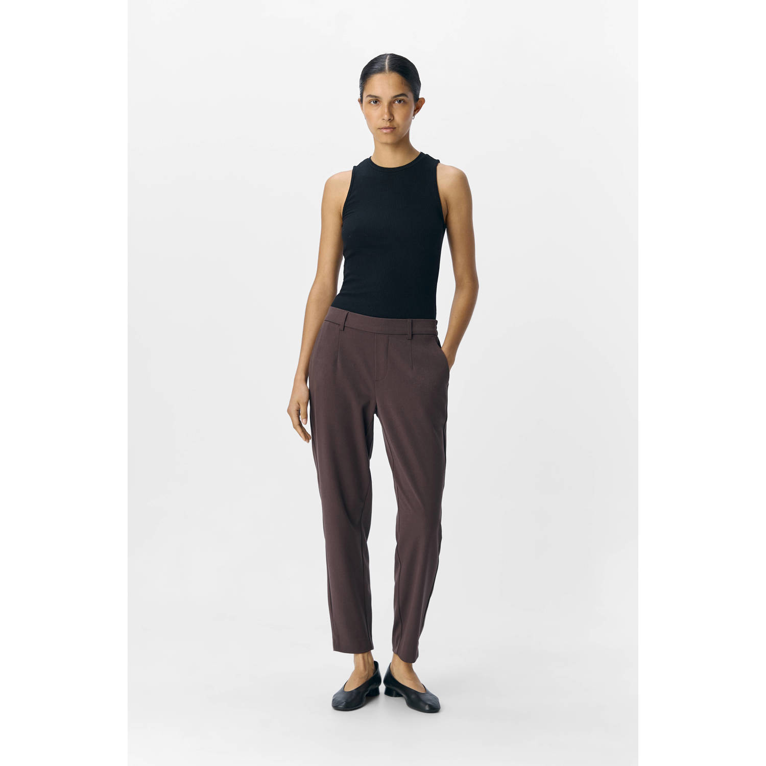 OBJECT straight regular waist casual broek