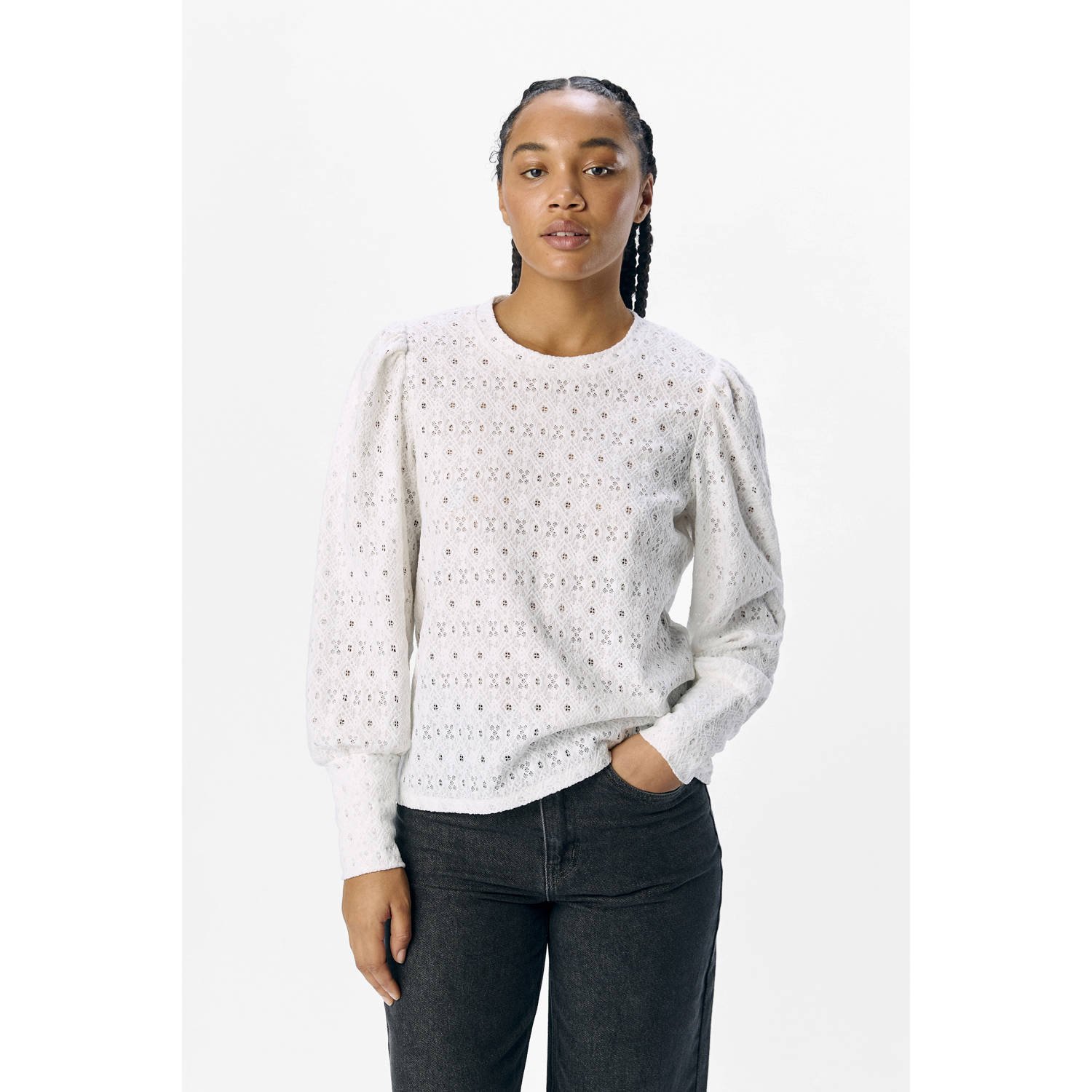 OBJECT top wit broderie