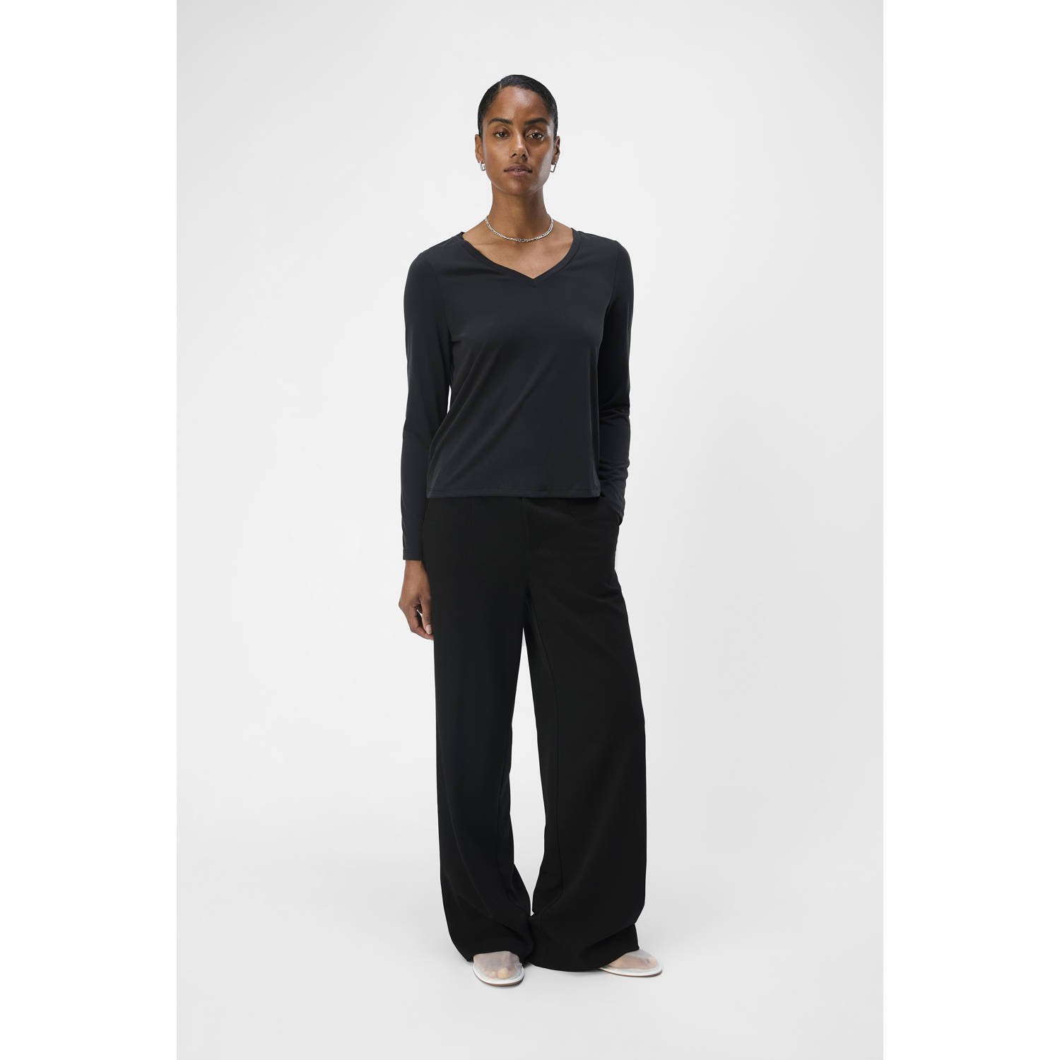 OBJECT T-shirt zwart