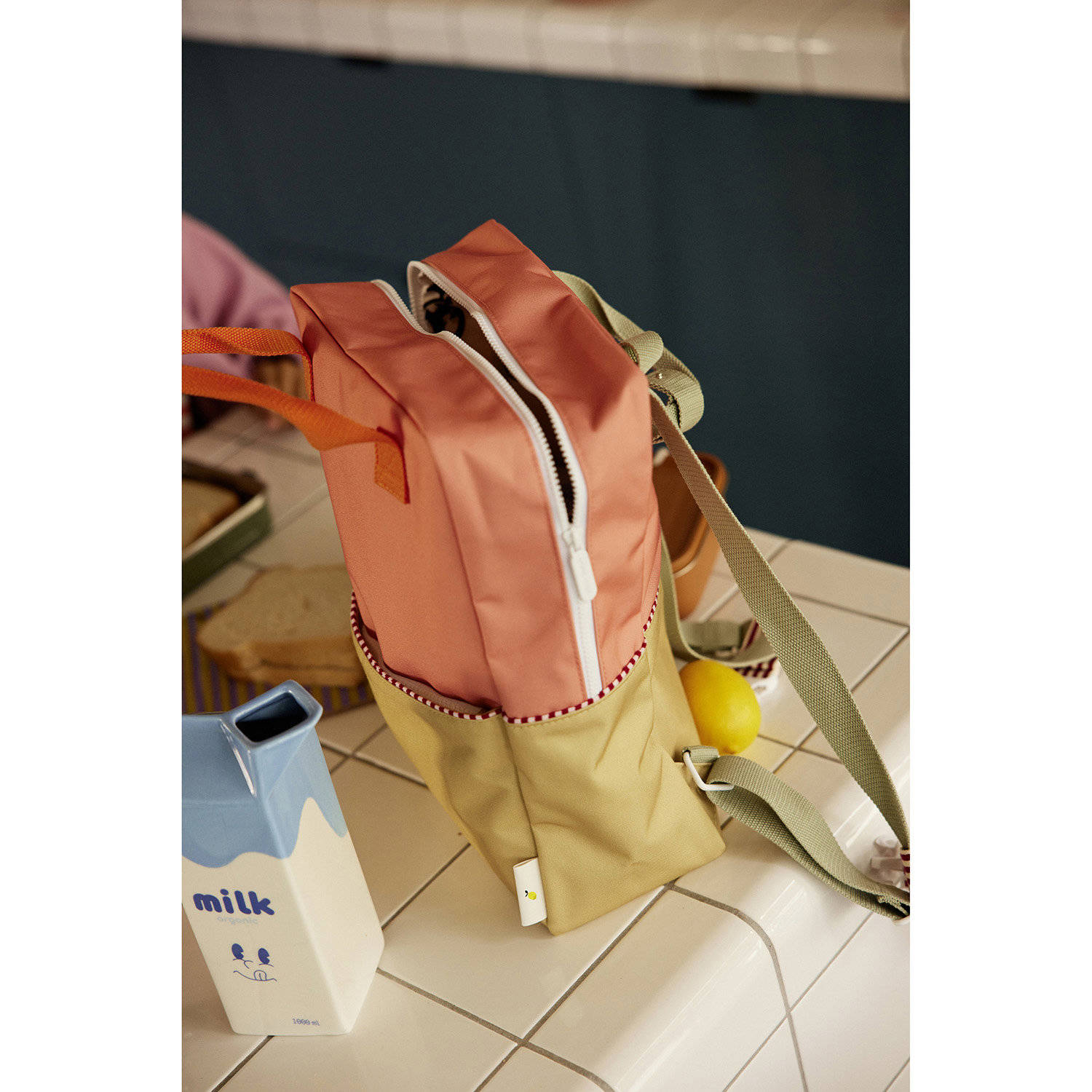 Sticky Lemon rugzak Large Colourblocking Wonders roze geel