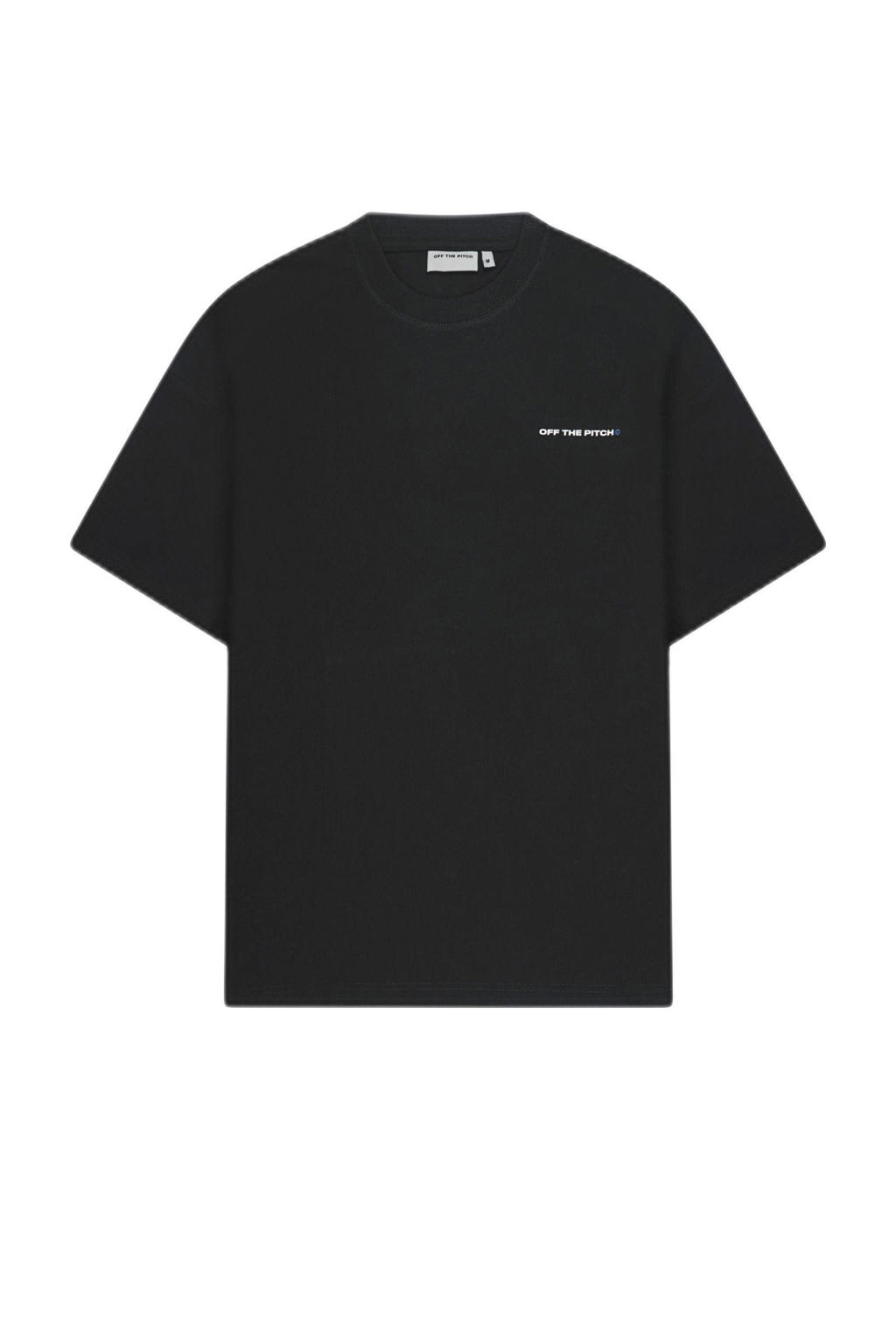 Zwarte heren Off The Pitch loose T-shirt van katoen met backprint, korte mouwen en ronde hals