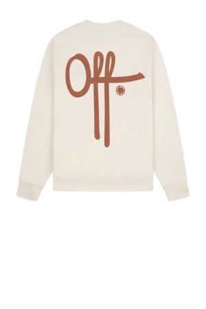 sweater met backprint ecru