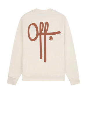 sweater met backprint ecru