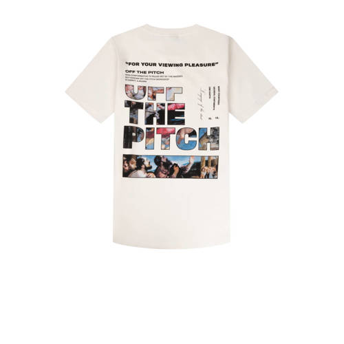 Off The Pitch slim T-shirt ecru afbeelding