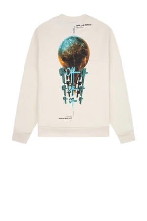 sweater met backprint ecru