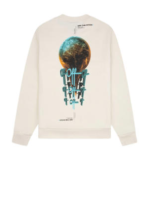 sweater met backprint ecru