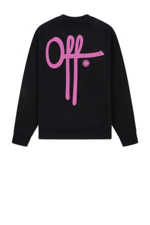 sweater met backprint zwart