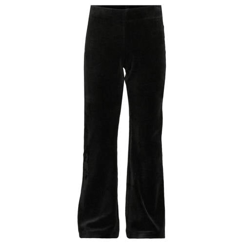 anytime fluwelen flared broek zwart afbeelding