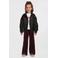 Anytime fluwelen wide leg broek bordeauxrood