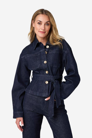 denim blouse dark blue denim
