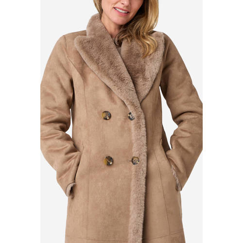 IBANA faux fur jas taupe afbeelding