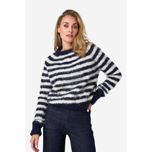 IBANA gebreide trui met wol donkerblauw afbeelding