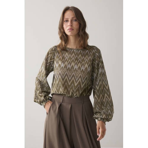 Summum top groen met lurex afbeelding