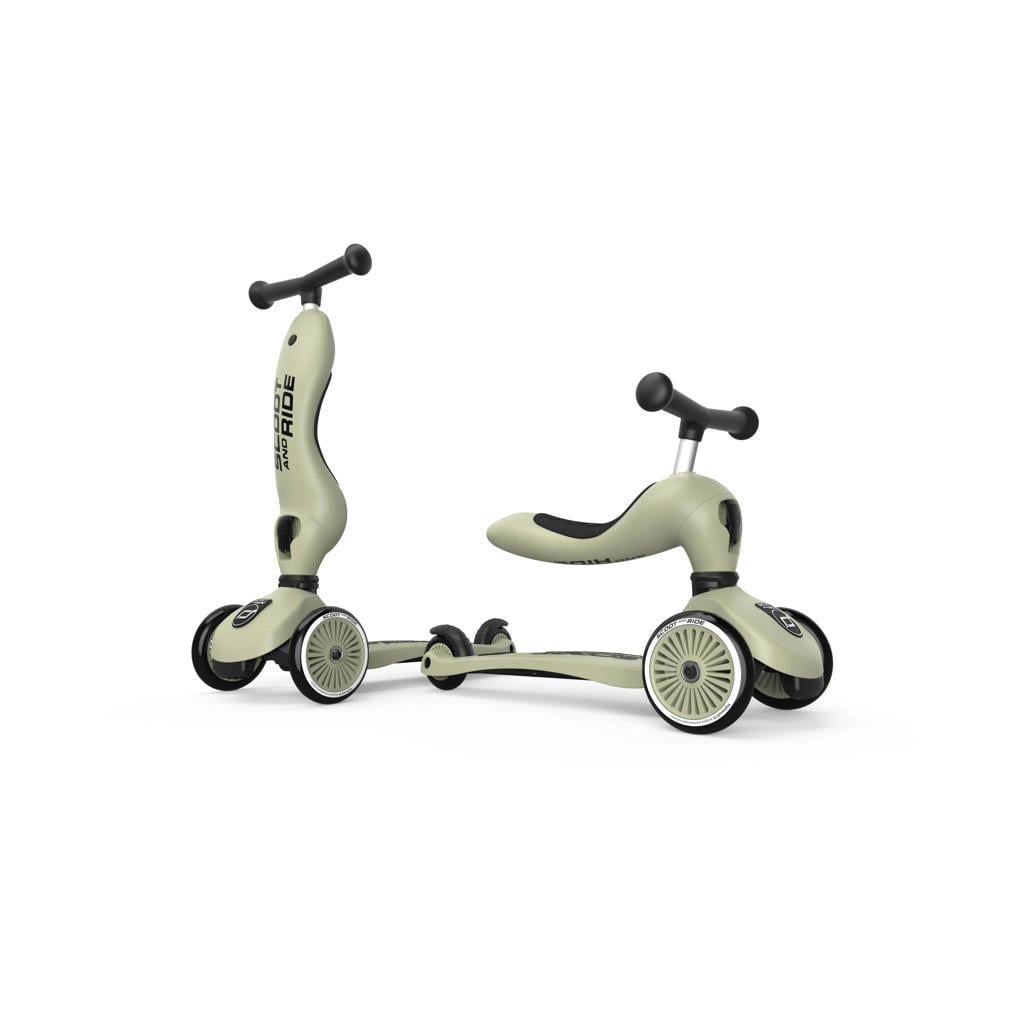 Scoot & Ride step Highwaykick 1 - Olijfgroen