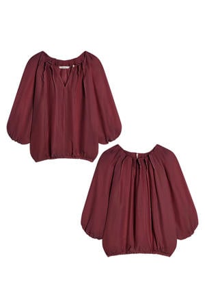 blousetop donkerrood