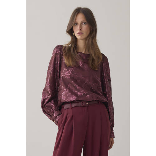 Summum top donkerrood met glitter afbeelding