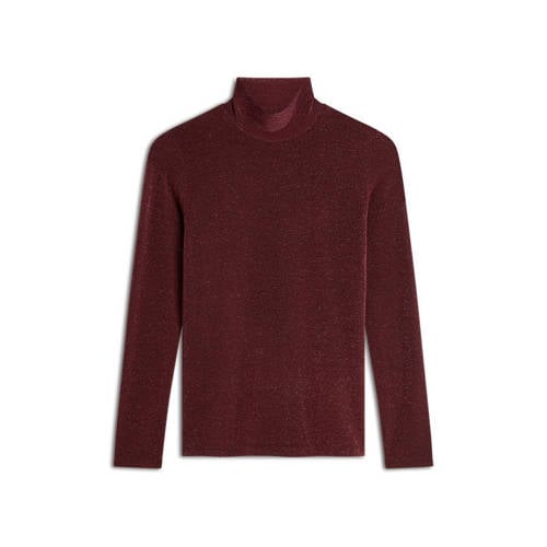 Summum top donkerrood met glitter afbeelding