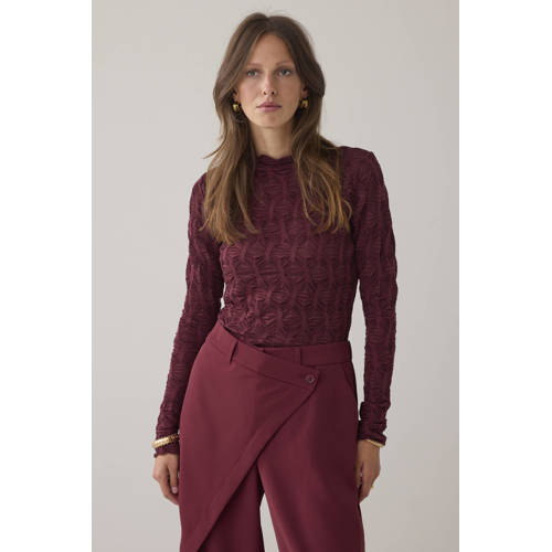 Summum jersey top donkerrood afbeelding