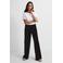 Anytime fluwelen wide leg broek zwart
