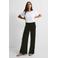 Anytime fluwelen wide leg broek donkergroen