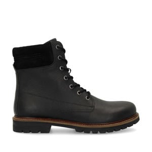 leren veterboot zwart
