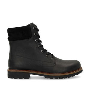 leren veterboot zwart
