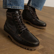 thumbnail: Manfield leren veterboots donkerbruin