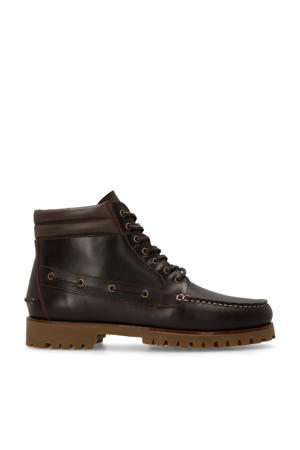 leren veterboots donkerbruin