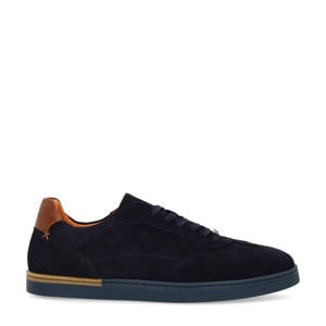 suède sneakers donkerblauw