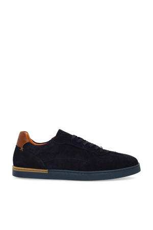 suède sneakers donkerblauw