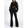 Aaiko flared high waist flared broek zwart