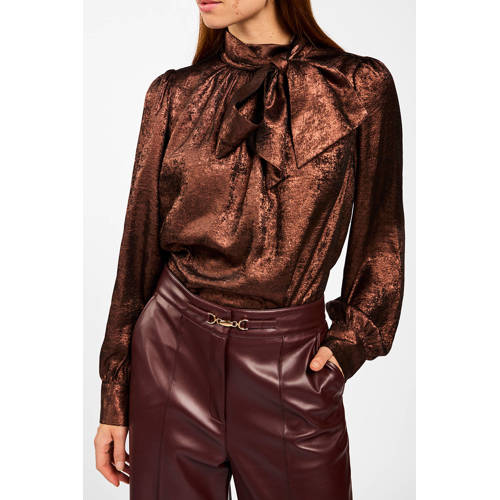 Aaiko blousetop donkerbruin afbeelding