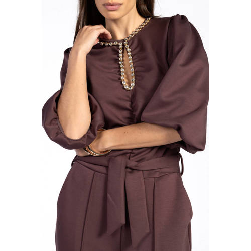 Aaiko jumpsuit bruin afbeelding