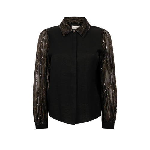 Aaiko blouse zwart met pailletten afbeelding