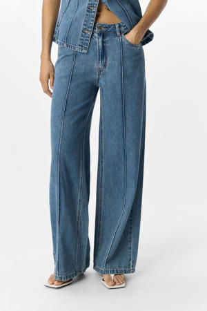 wide leg jeans light blue denim
