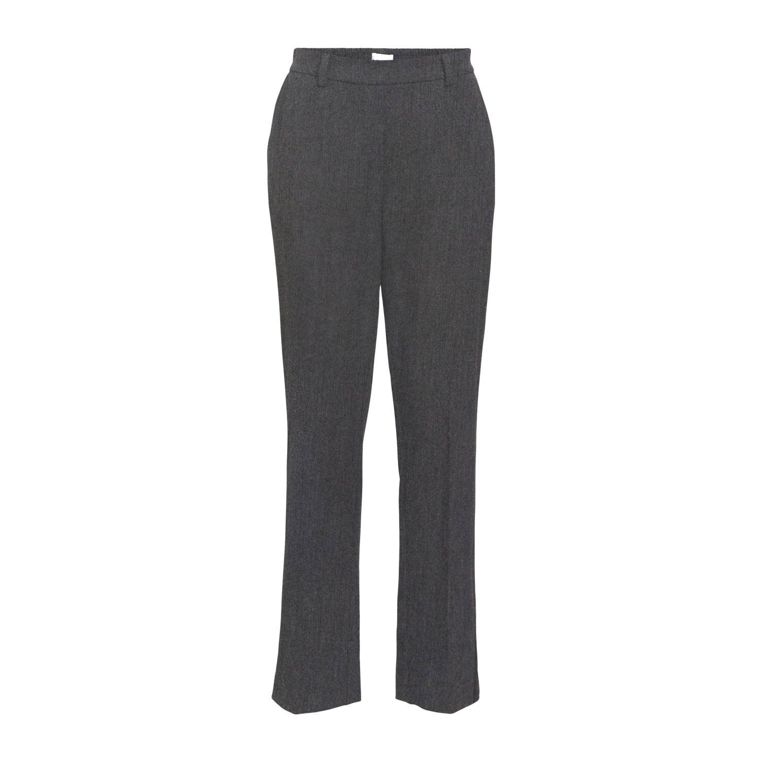 OBJECT straight regular waist broek grijs