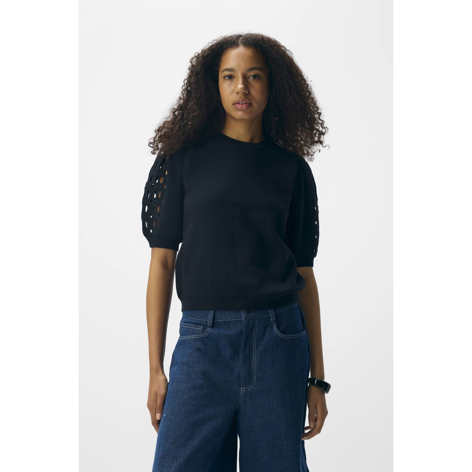 OBJECT Dames Truien & Vesten Objyuki S s Re Knit Pullover 140 Zwart